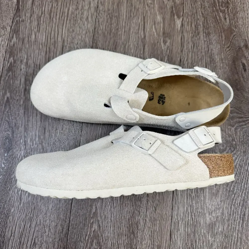 Birkenstock Tokio Suede Antique White Size 43 EU Men’s 10 - Picture 7 of 16